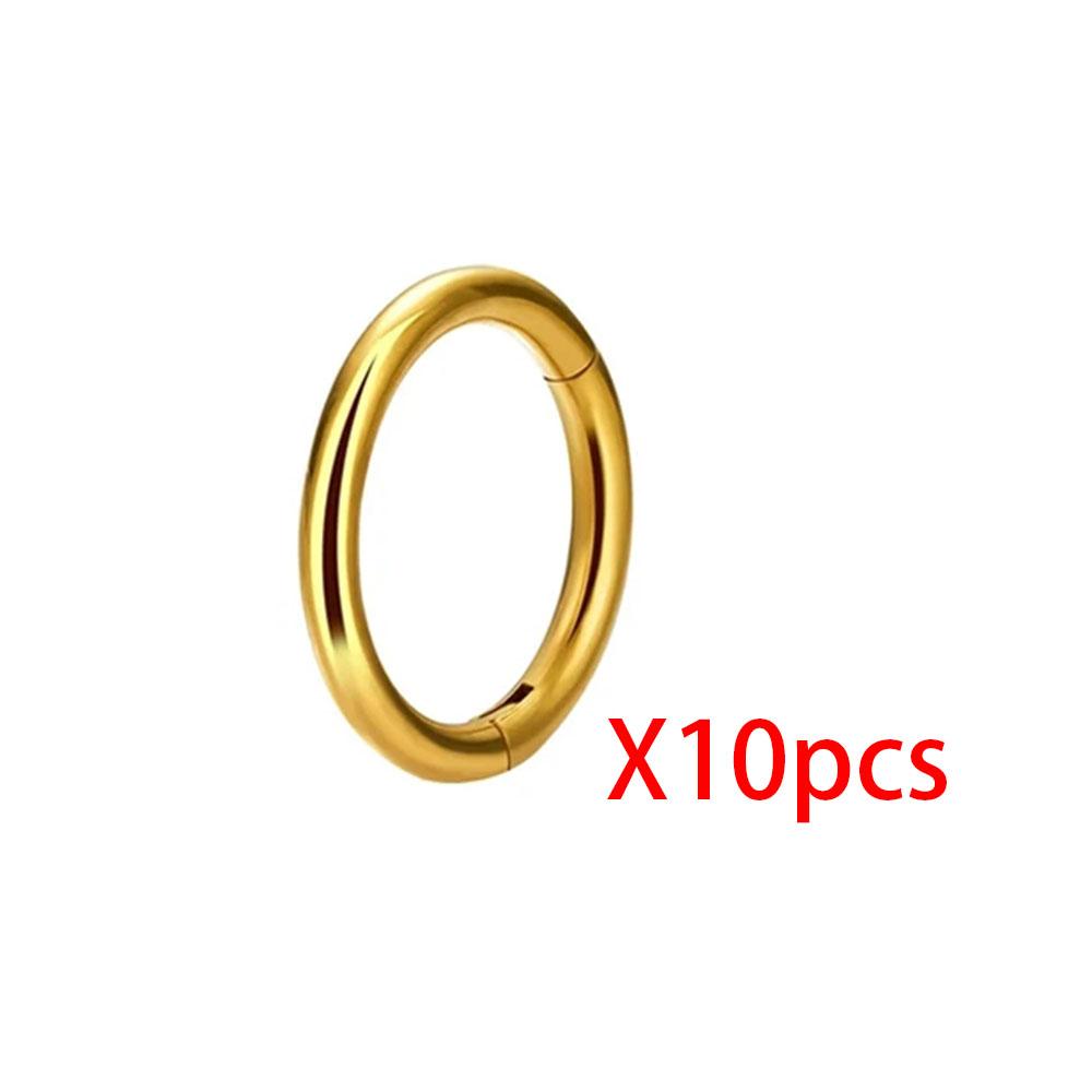 1/10 /50Pcs G23 Titanium Nose Ring Hoop Earring For Women Piercing Jewelry Lip Ear Ring Hoop Mixed Color Body Clips Hing
