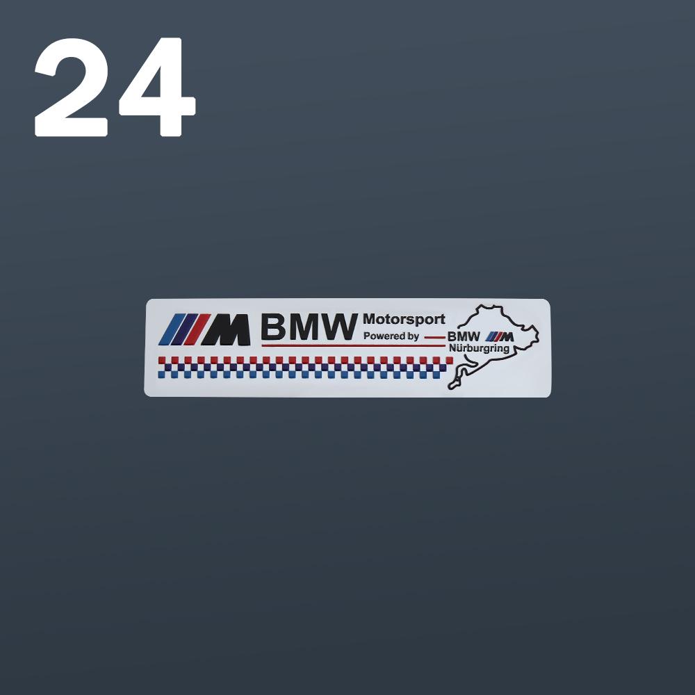 Auto Decoration Stickers 3D Aluminum Car Body Tail Trunk Badge Decals For BMW M Performance M3 M5 Motor Sport Emblem Accessories