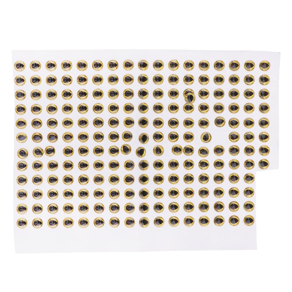 Holographic Fishing Lure Eyes Epoxy Coated 3D Eye Stickers DIY Lure Making Accessories for Fly Fishing Tying