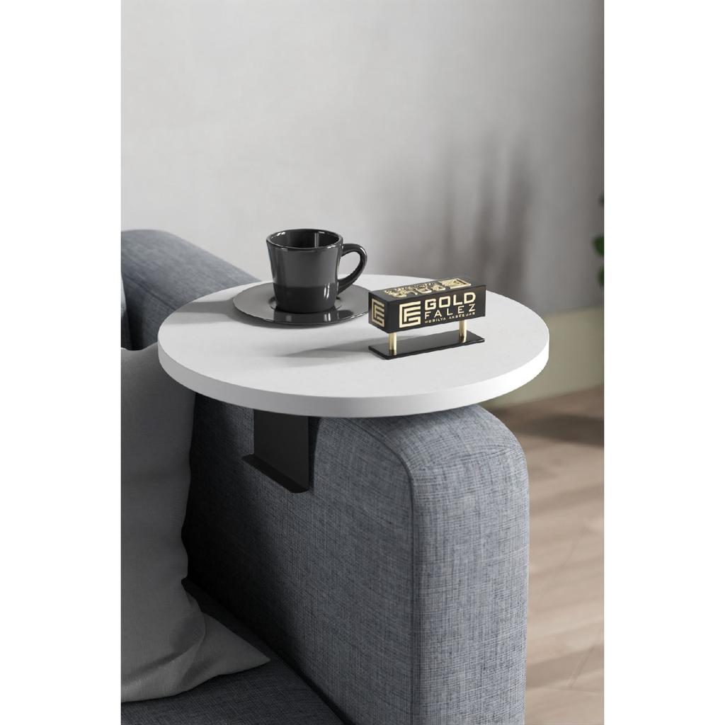 Side Table Adjustable Tray Decorative Modern Tray Sofa Table Walnut