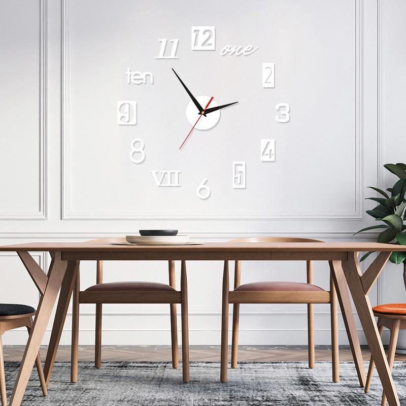 Acrylic Digital Wall Clock 3D Product DIY Living Room Creative Clock