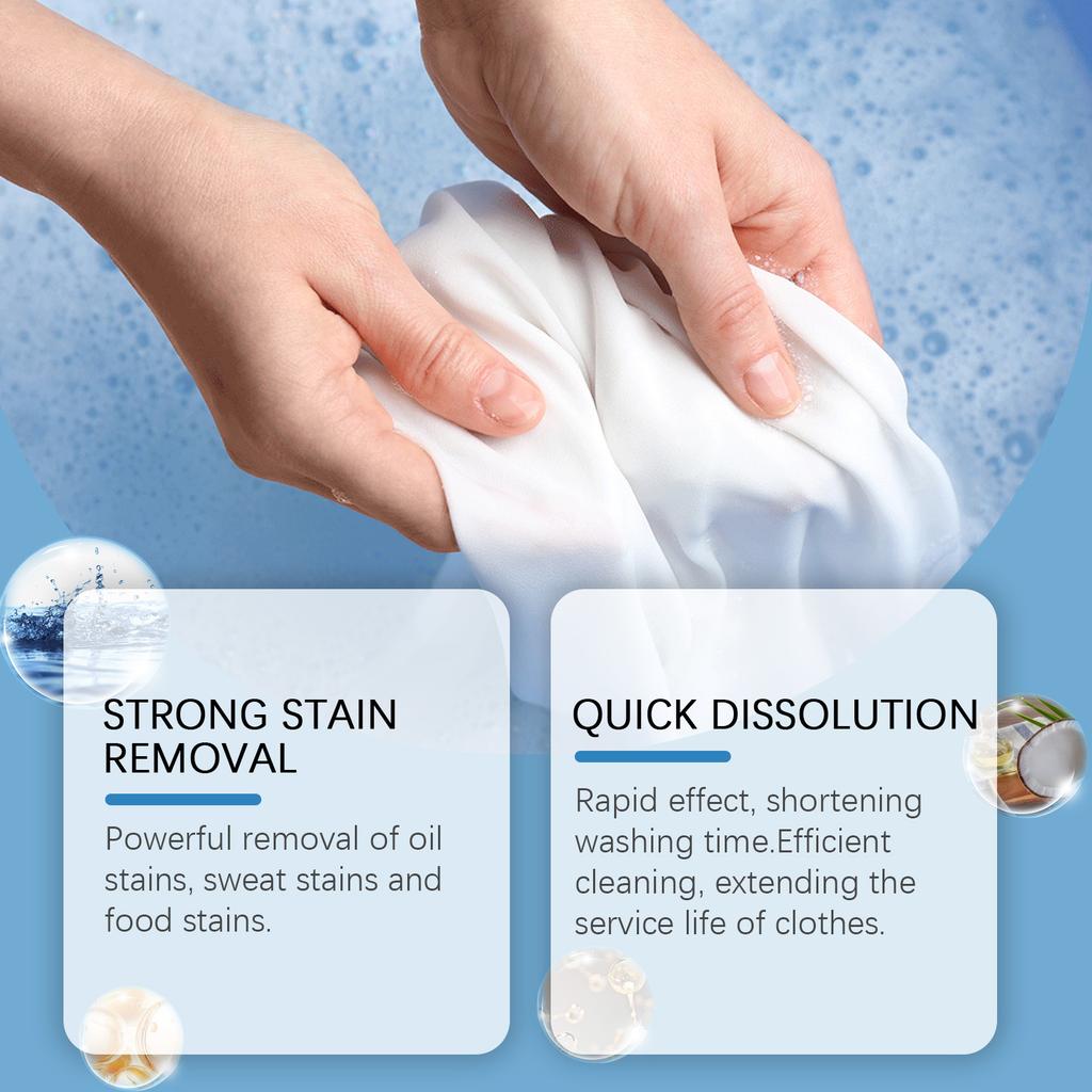 Smacchiatore per Tessuti Ruggine sui Vestiti Smacchiatore per Macchie di Caffè Tutto in 1 Sapone Potente per Bucato Concentrato Detergente Fresco per Bucato