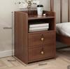 Solid Wood Locking Nightstand, Compact Slim Bedside Cabinet, Modern Minimalist Storage Organizer, Narrow Gap Bedroom Furniture