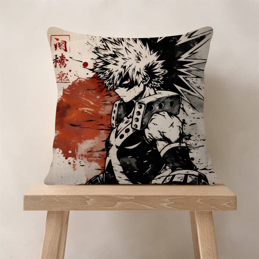 

My Hero Academia Bakugou Katsuki Cushion Cover Decorative Pillow Sofa Home Decor case pillow cases 30x30cm