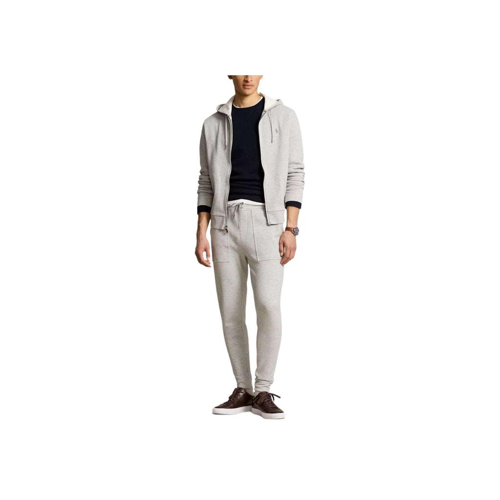 Polo Ralph Lauren SS24 Solid Color Side Pocket Drawstring Knit Sports Pants Men Bottoms Light-Gray 710900842-006