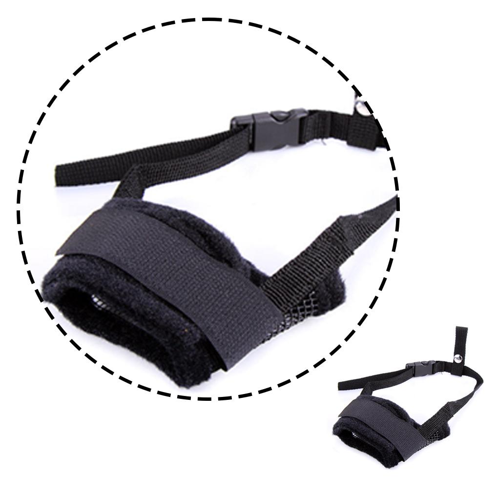 Pet Muzzle Portable Anti-bark Adjustable Breathable Sticker Type Outdoor Walking Playing Training Mouth Cover with Buckle