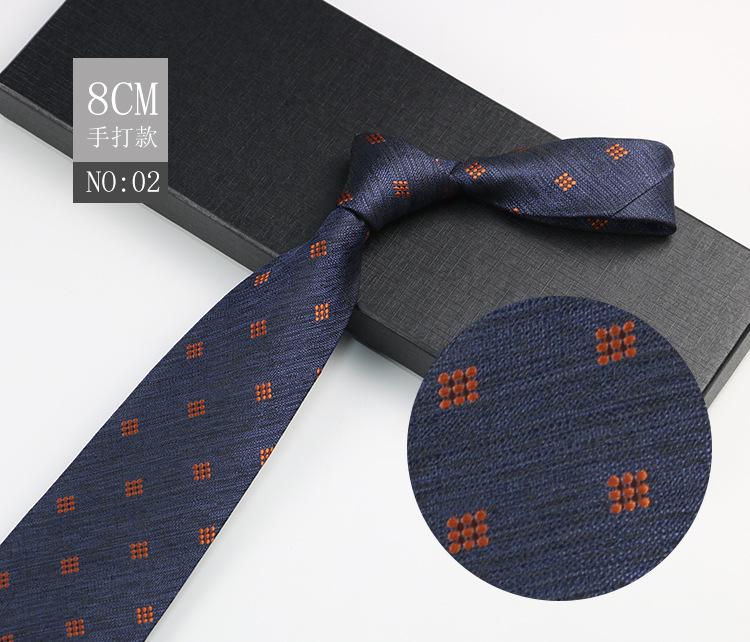 Men'S Tie 8Cm Dress Gentleman'S Suit Shirt Burgundy Wedding Groom Pattern Hand Wear Business Tie