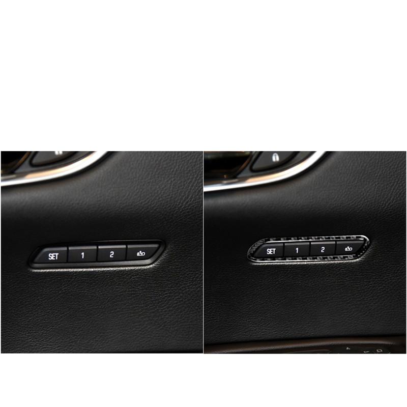Autozubehör Sitzverstellung Memory-Knopf Schalter Rahmen Abdeckung Zierleiste 1 Stück Passend für Cadillac XT5 Kohlefaser Auto-Styling