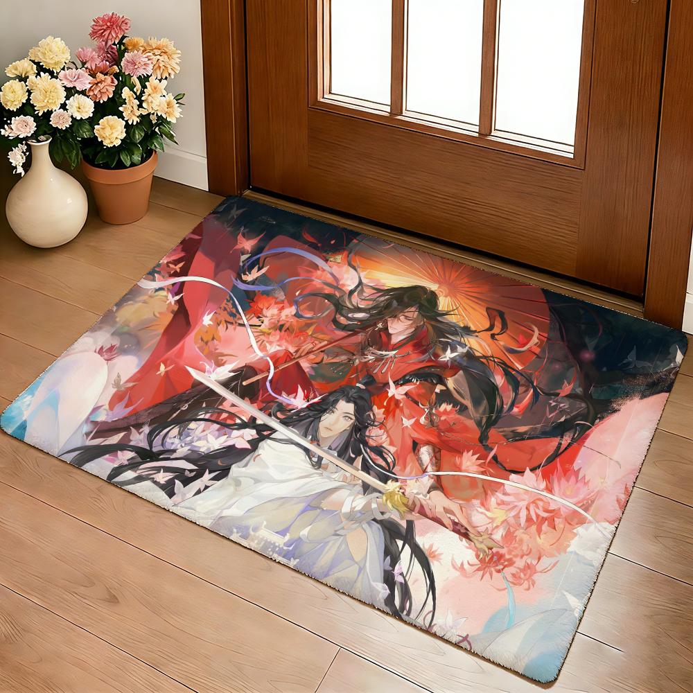 Bl H-Heaven Official's B-Blessing Floor Mat Cozy Flannel Soft Thick Non-Slip Mat For Living Room Bedroom Kitchen Decor Rugs