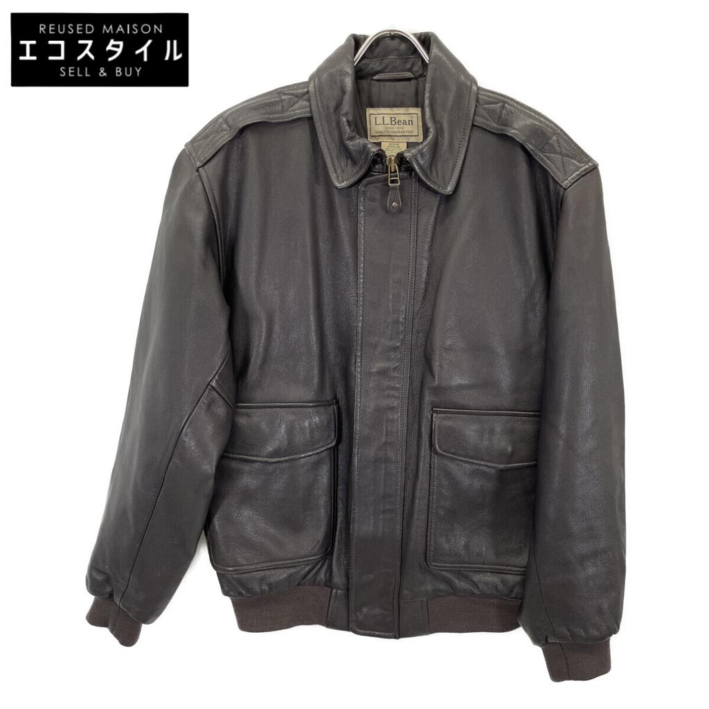 LLBean Turkey Brown Leather A-2 Flight Jacket Jacket BrownUsed