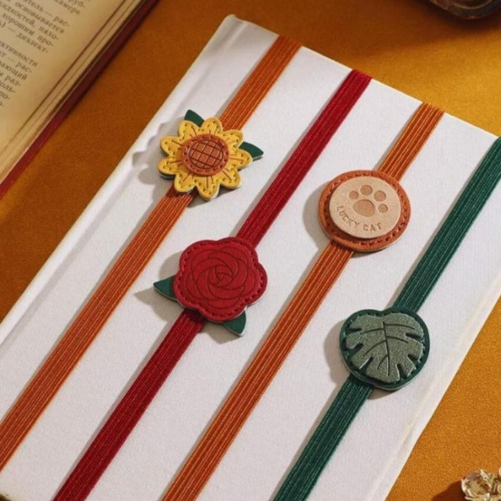 Soft PU Bookmark Faux Leather Long Bookmark Cute Page Marker Room Decor