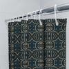 Blue And Gold Geometric Shower Curtain With Waterproof Fabric For Bathroom Decoration Modern Home Decor Shower Curtains Size180X