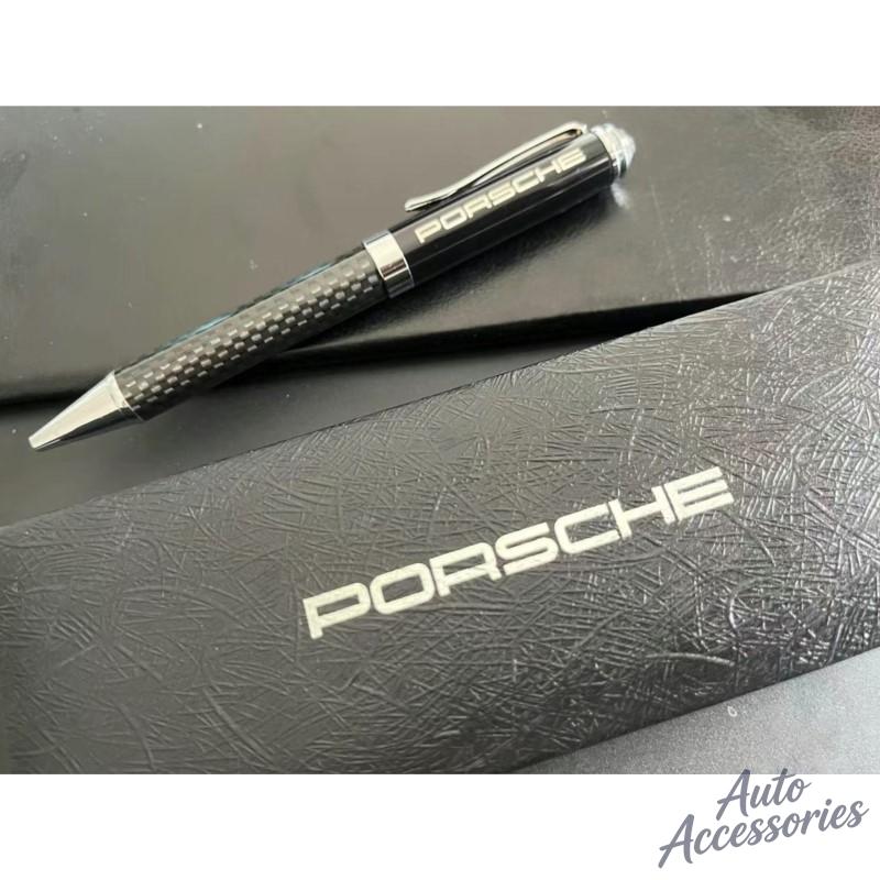 Large-capacity Signature Pen Metal Pen Shell Durable Ballpoint Pen Sticker For Porsche Panamera Spyder Carrera Macan Cayman 911 BJ7