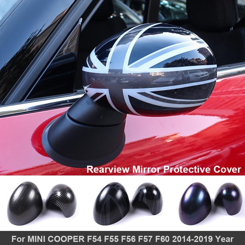2PCS/SET For Mini Cooper F54 F55 F56 F57 F60 Before July 2019 Car Outside Rear View Mirror Covers Stickers Car Accessories