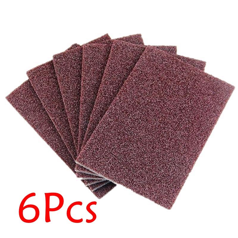 6 stk Emery rengjøringssvamper Scrubbere for kjøkken husholdning hjemmebruk