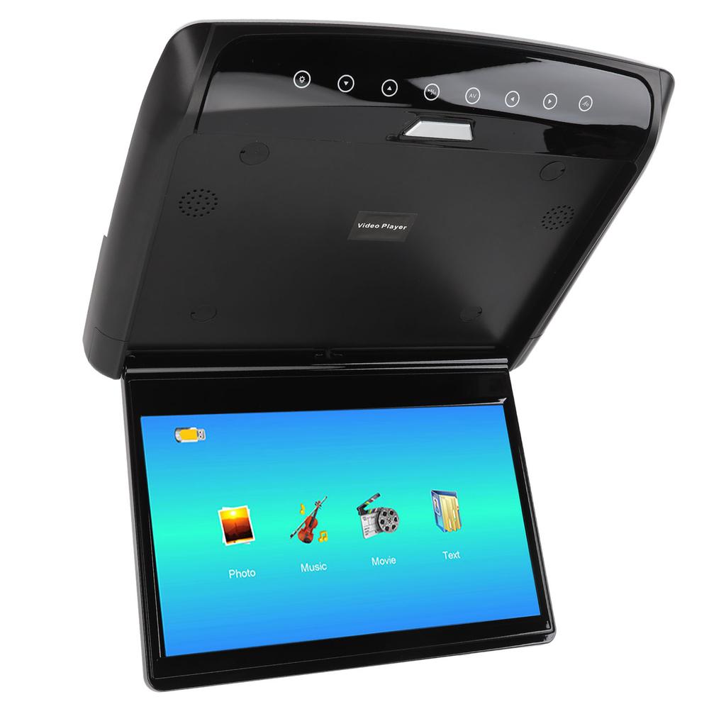 Car Overhead Player 11.6 Inch HD IPS Screen 170 Deg Opening Angle Rear Seat Entertainment for Business Car SUV RV Black