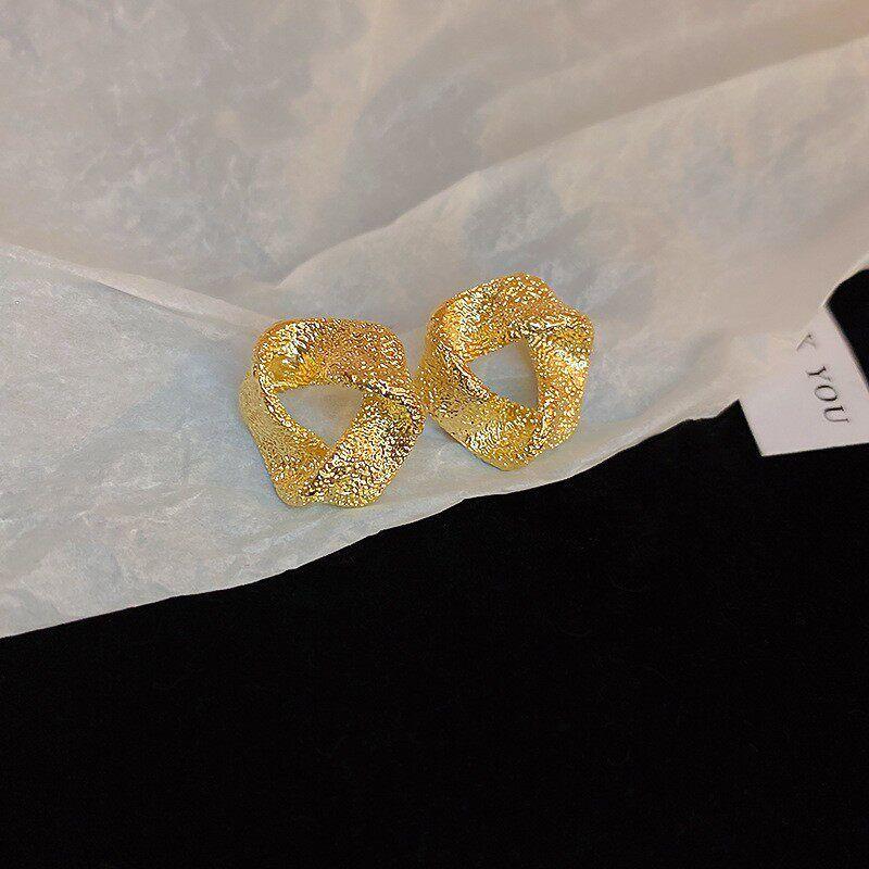 Fashion Multilayer Ring C- Shaped Stud Earrings for Women Minimalist Minority Design Earrings Fashionable Earrings Accessible Luxury Fancy