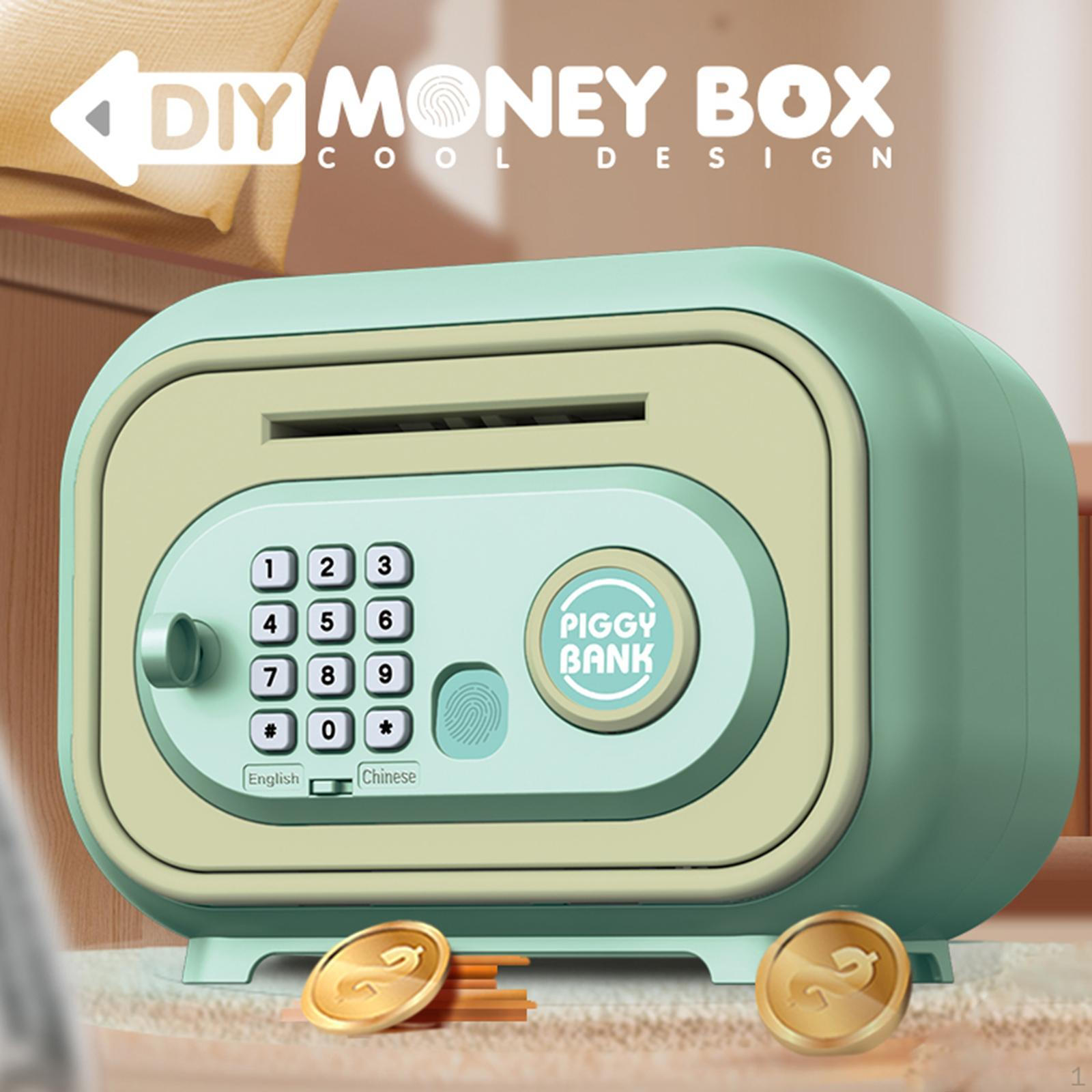 

Автоматизированный мультяшный денежный банк с функцией сбережений для детей зелёный