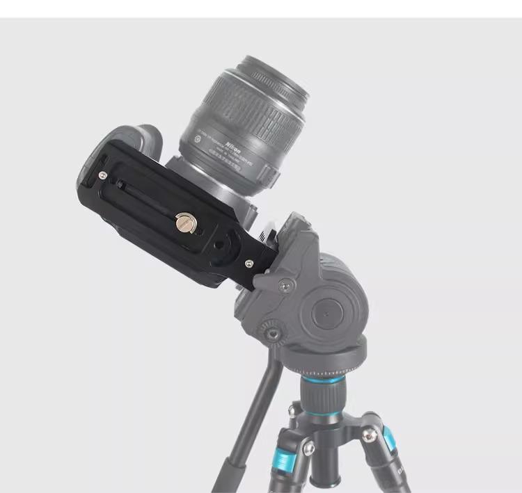 Quick Release Camera Tripod Head Stabilizer Slider Base with Macro Plate & Mount Extension
