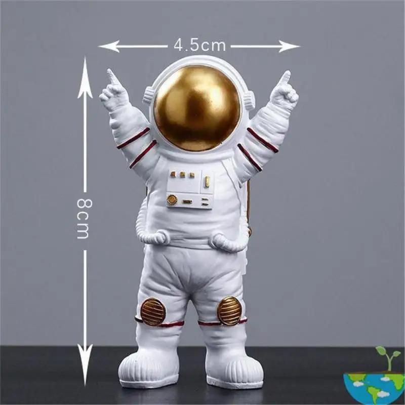 Resin Astronaut Ornament Universal Phone Stand Holder Bracket Spaceman Figurine Home Office Desk Decoration Birthday Gift
