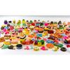 100 Pieces Miniature Food Drink Bottles Toys Dollhouse Pretend Play Kitchen Cooking Game Party Accessories Toys Hamburger Cake Pizza Doll House