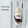Wall-Mounted Hat Organizer: Multi-Clip Hanging Strip for Home, Wardrobe, Dorm, or Door-Back Baseball Cap Rack