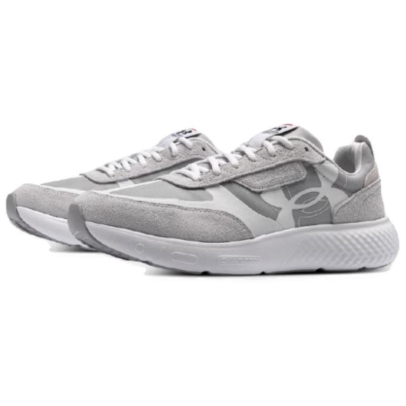 Under Armour Cushioning, Wear Resistant Low Top Running Shoes Men's Gray White Sneakers 3028612-102