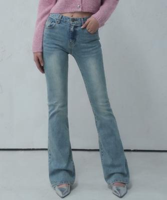 VIVACIOUS Noel Bootscut Denim Pants Light Blue
