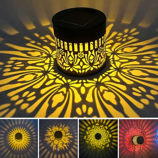 Decorative Solar Light Waterproof Fence Light Metal Solar Powered Outdoor Deck Step Wall Light for Garden Post Patio Backyard Decor