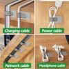 1set/10pcs Self Adhesive Cable Organizer, Table/Wall Adhesive Cable Fixed Clip, Power Cable Tie Network Cable Routing Holder