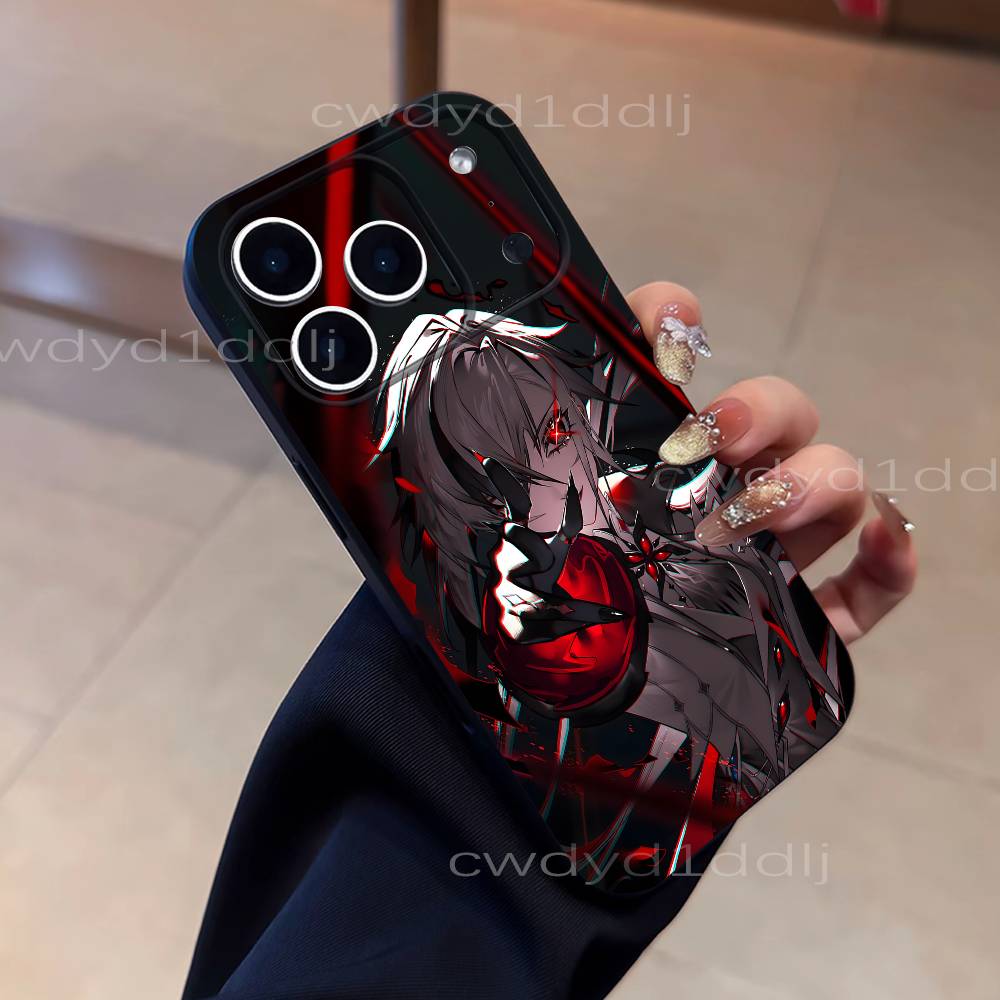 

Arlecchino G-Genshin Impact For iPhone 17,16,15,11,12,14,13 Pro Max Mini XS,XR,7 Plus 16E Air Soft Black Dustproof Phone Case iPhone14ProMax