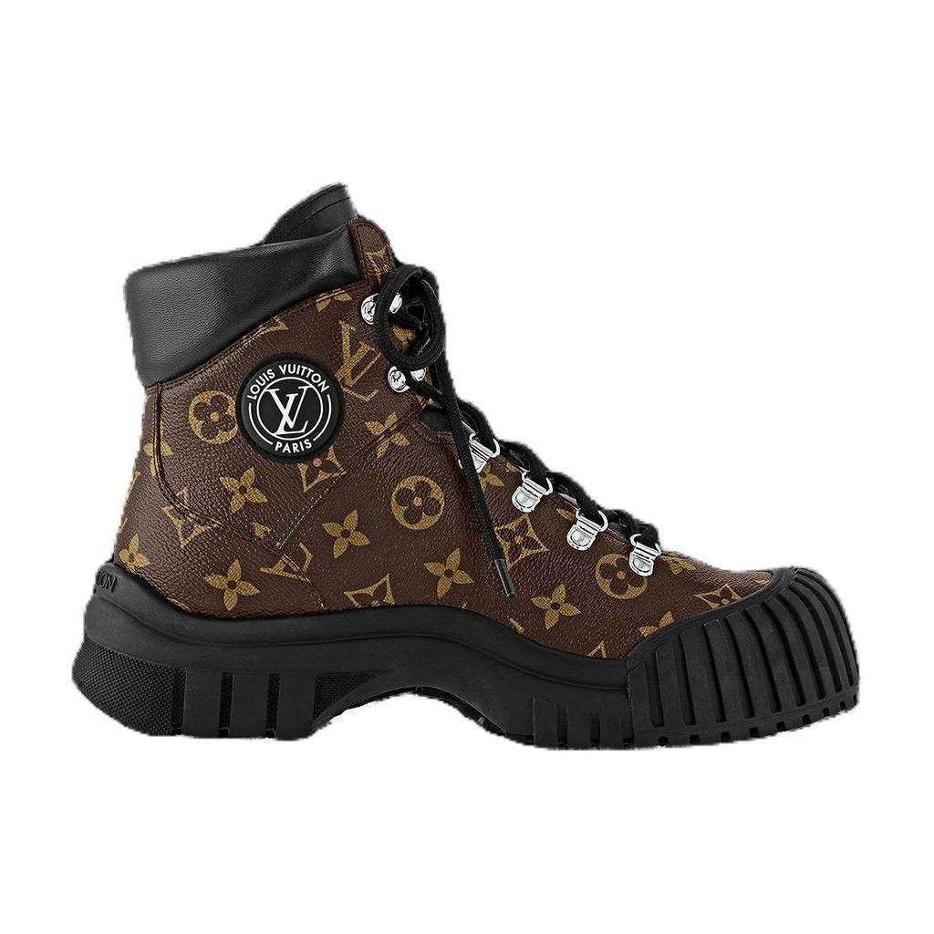 Louis Vuitton Stivali da Combattimento in Pelle Rubino Donna Marrone 1AALYG