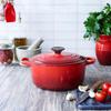Le Creuset Cocotte induction cherry Japanese Ronde, enamel, compatible, 16cm, red, 2501-16-06 [Official Product]