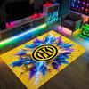 Borussia Dortmund Design Kristall Samt Teppich Gemütlich Non?Rutschfester Teppich mit Aufdruck für Schlafzimmer Wohnzimmer Eingang