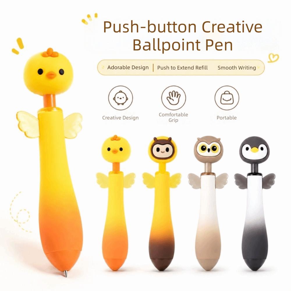 Black Ink Retractable Ballpoint Pens Quick Dry Writing Pens Creative Gel Pens Teachers