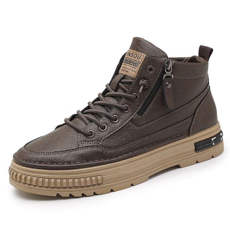 Fashion Men Work Shoes Outdoor High Top Casual Shoes High Quality Leather Men's Boots Spring Sneakers Ankle boots Winter Designer Shoes