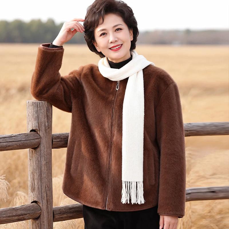 Datang Furen Women's Faux Mink Fur Winter Coat