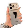 Colorful Silver Shell Phone Case for iPhone 17 Pro, Compatible with iPhone Air 16/15/14/13 - Lucky Number 7 Design