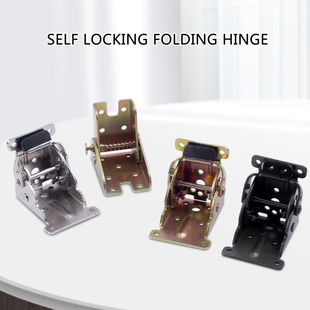 4 Stück 90 Grad Klapptisch Stuhlbein Halterungen Scharnier Selbstverriegelnde Klapphalterung Verlängerungsstützscharniere Einfach zu bedienen