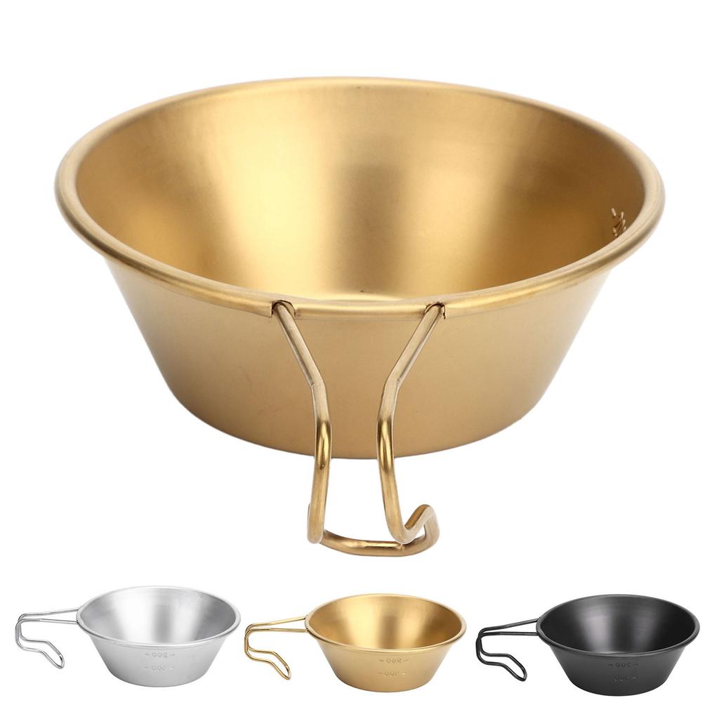 Kempingový hrnek Trekingová miska Hrnek Nerezový s uchem ve tvaru háku pro venkovní cestování piknik