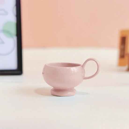 3Pcs/Set Miniature Coffee Cups, Glossy Alloy Cup Miniatures, 1:12 Scale Tiny Tea Cups for Doll Mansion Accessories DIY Crafts