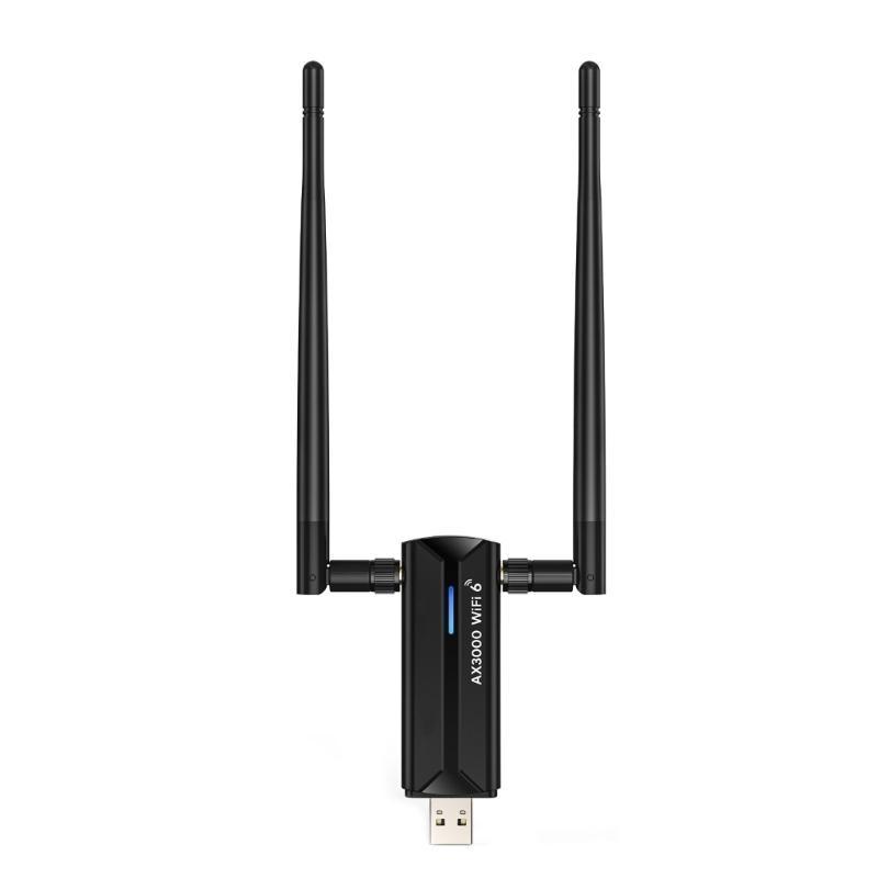 AX3000M USB WiFi 6E Adapter 6GHz/5GHz/2.4GHz Für PC Desktop Laptop, Kabelloser Netzwerk-Dongle Mit 5dBi Antennen