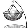 Creative 2-Tier Fruit Basket Bowl Storage Shelf Display Standing Multipurpose for