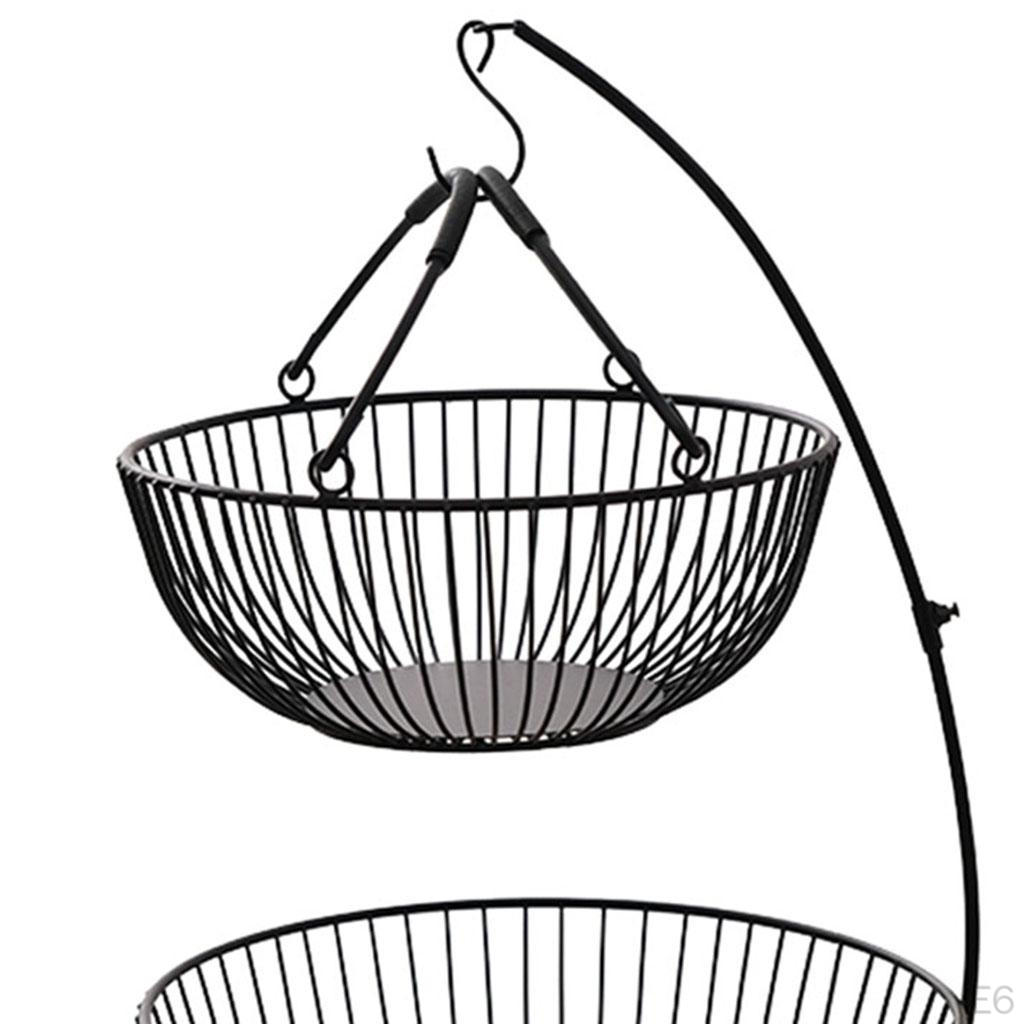 Creative 2-Tier Fruit Basket Bowl Storage Shelf Display Standing Multipurpose for