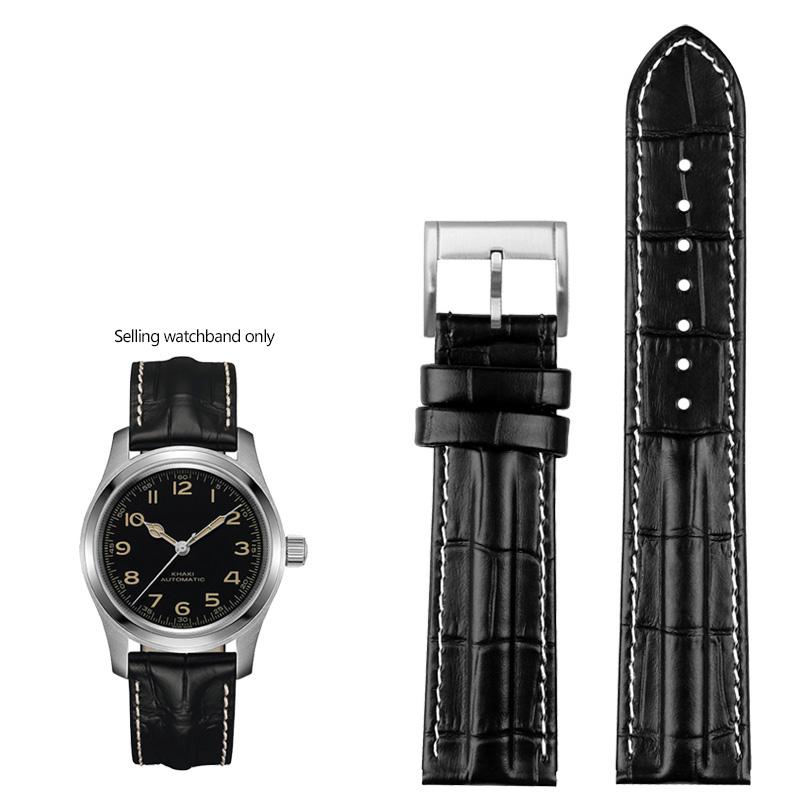 

Ремешок для часов из натуральной кожи для Hamilton Khaki Field Jazz H70605731/H32705521 Мужской ремешок для часов из воловьей кожи Браслет 20 мм 22 мм 20mm