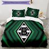 Parure de lit 3 pièces avec housse de couette (1*Housse de couette + 2*Taie d'oreiller, sans noyau), Ensemble de literie doux toutes saisons imprimé Borussia Mönchengladbach, Cadeau de décoration pour chambre à coucher à la maison