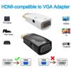 Female VGA Output HDMI To VGA Converter With 3.5mm Audio Port HDMI To Audio Adapter