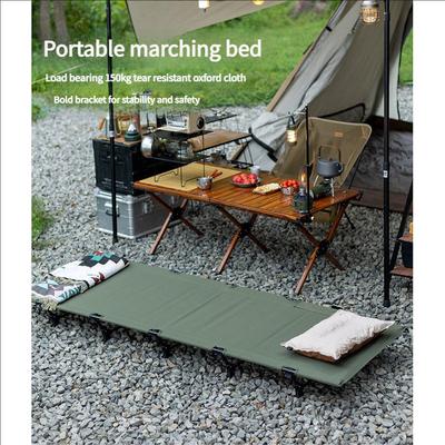 Ultralight Aluminum Camping Cot Portable Folding Bed with 5-Leg Frame Sturdy Support for Office Nap Nursing Home Travel Multi-Scene Use