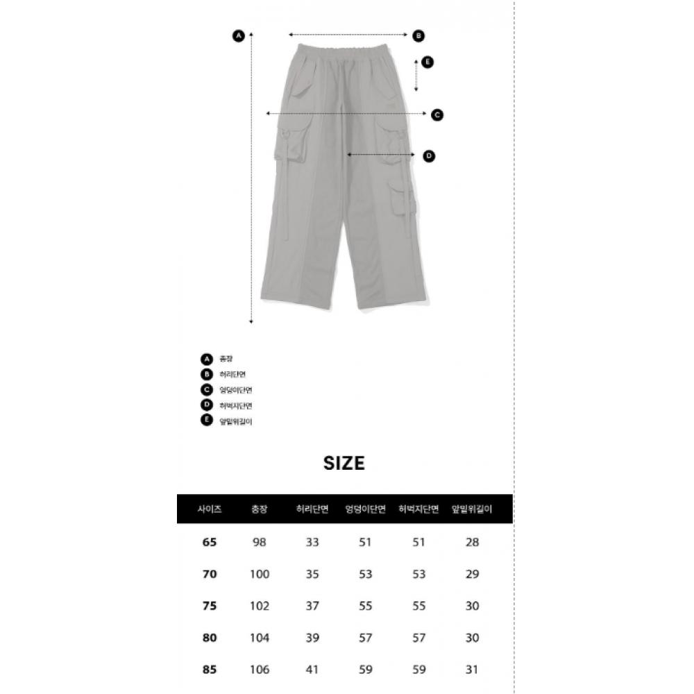 Woven Patch Bijo Cargo Pants  Black 