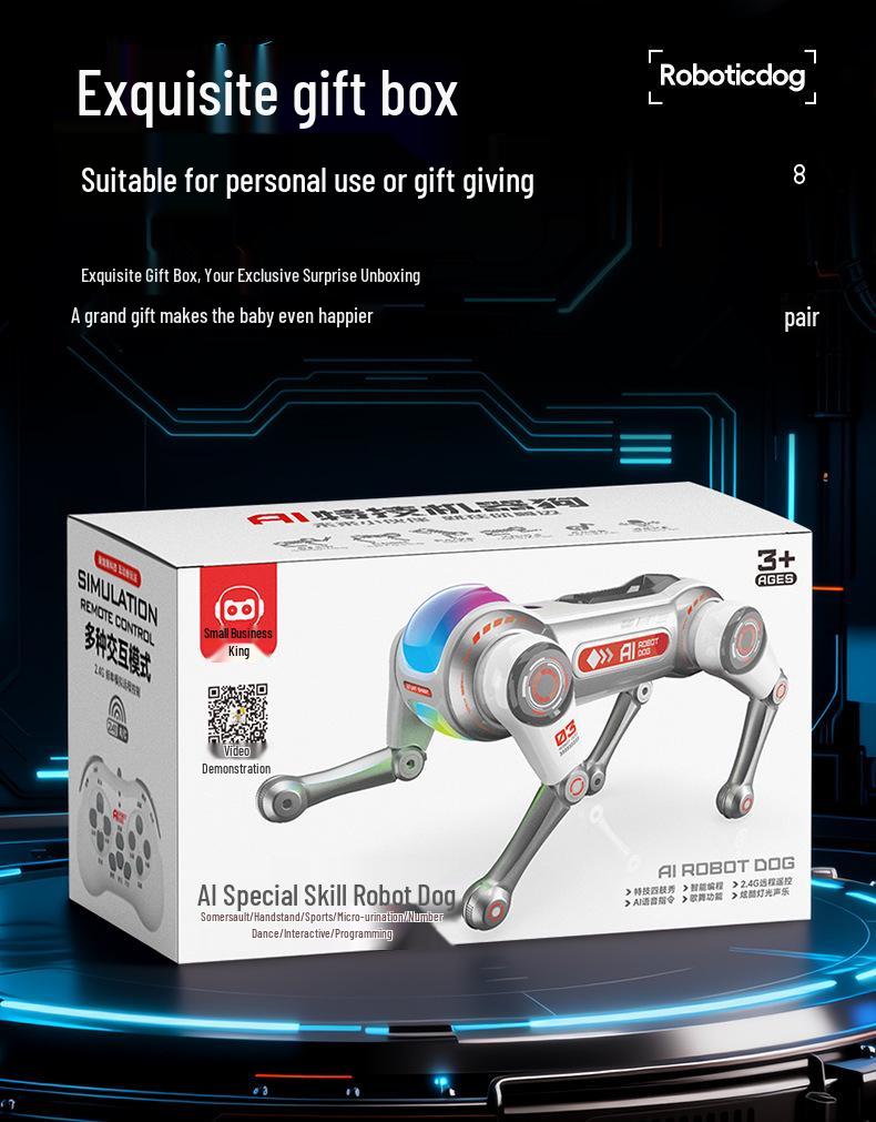 Yushu Bionic AI Robot Dog: Intelligent Remote-Controlled Pet with Somersault Ability